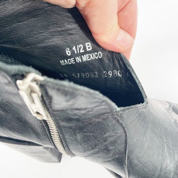 Old Gringo Black Pansy II Floral Embroidered Western Cowgirl Ankle Boot size 6.5 - Picture 10 of 10